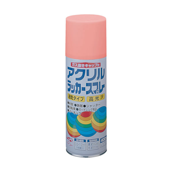 ニッペホームプロダクツ ニッぺ アクリルラッカースプレー 400ml ピンク HWE007ー400 HWE007-400 1本 818-0103（直送品）