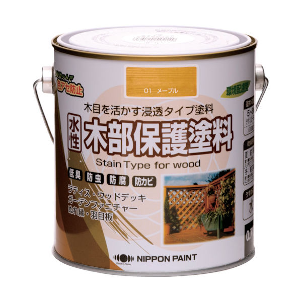 ニッペホームプロダクツ ニッぺ 水性木部保護塗料 0.7L メープル HXY001ー0.7 4976124544101 1缶（直送品）