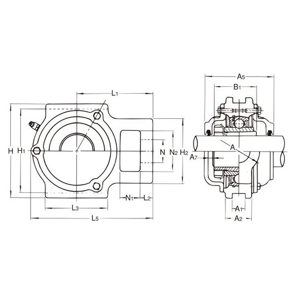 旭精工 テークアップ形ユニット UKT+H形 アダプタ付き、テーパ穴形 CUKT209CN 1セット（3個）（直送品）