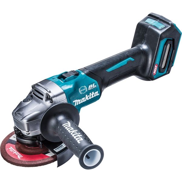 【送料無料SALE】43/Д050★makita 100mm 充電式ディスクグラインダー GA412DRGX★純正バッテリー2個付き★マキタ ディスクグラインダー