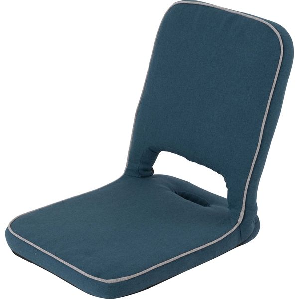 ドウシシャ 座椅子 持ち運びラクラク ブルー DZRK-BL 1脚（直送品）