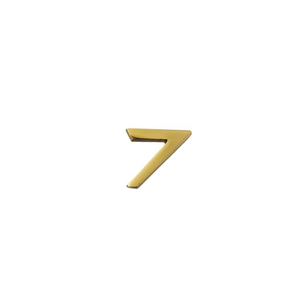 光 真鍮ゴールド文字 「7」 天地約20mm QL20ー7 QL20-7 1個（直送品）