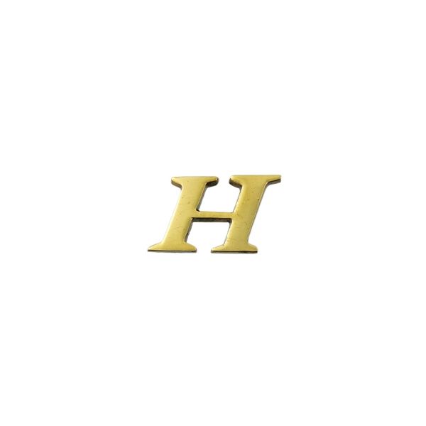 光 真鍮ゴールド文字 大文字 「H」 天地約20mm QL20ーH QL20-H 1個（直送品）