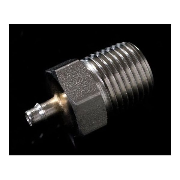 アイシス 1/8ー27NPTオスネジ付きSUSアダプター 2mmチューブ用 65-2103-63 1個（直送品）