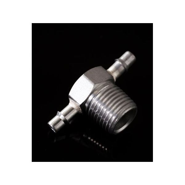 アイシス 1/8ー27NPTオスネジ付きSUSアダプターT型 3mmチューブ用 65-2103-81 1個（直送品）