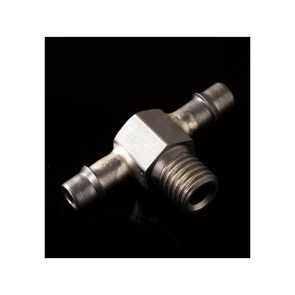 アイシス 1/4ー28UNFオスネジ付きSUSアダプターT型 4mmチューブ用 65-2104-06 1個（直送品）