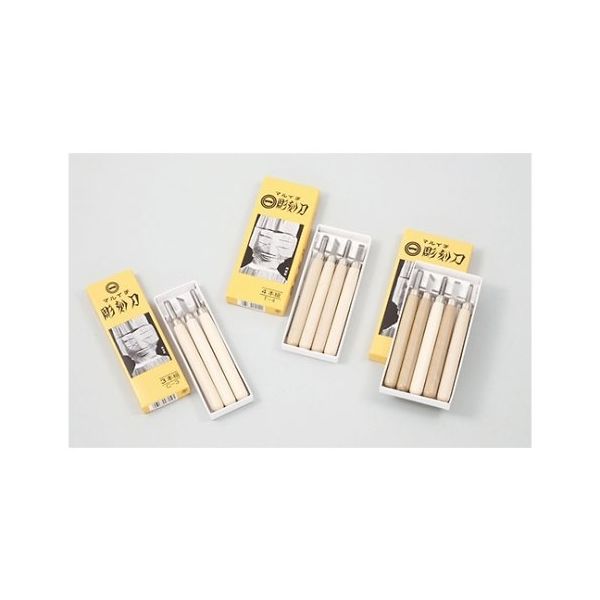義春刃物 マルイチ彫刻刀 3本組 32273 1箱(3本) 61-6041-95（直送品）