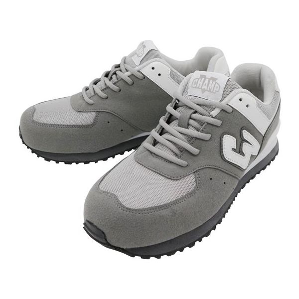 ケイワーク チャンプセーフティスニーカー グレー 28cm 65-2344-15 1足（直送品）