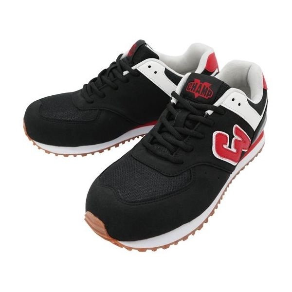 ケイワーク チャンプセーフティスニーカー ブラック 26cm 65-2344-06 1足（直送品）