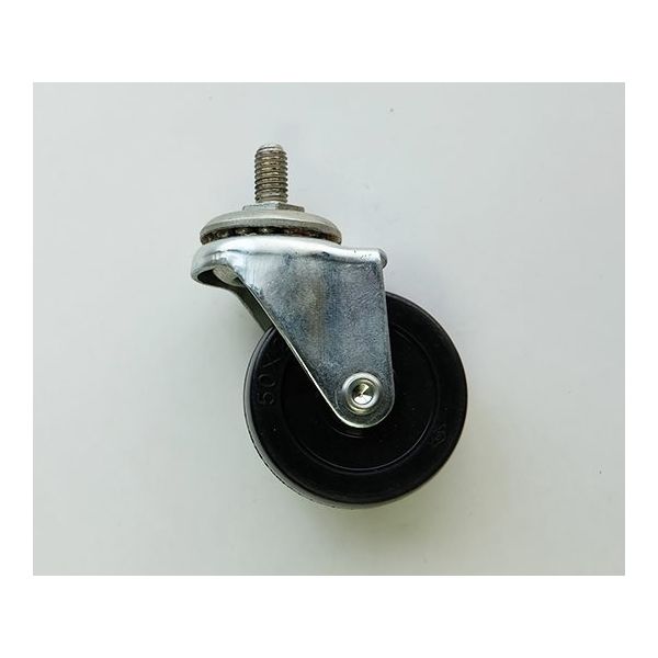 アズワン キャスター ネジ式 黒 φ50mmストッパー無 62-2699-45 1個（直送品）