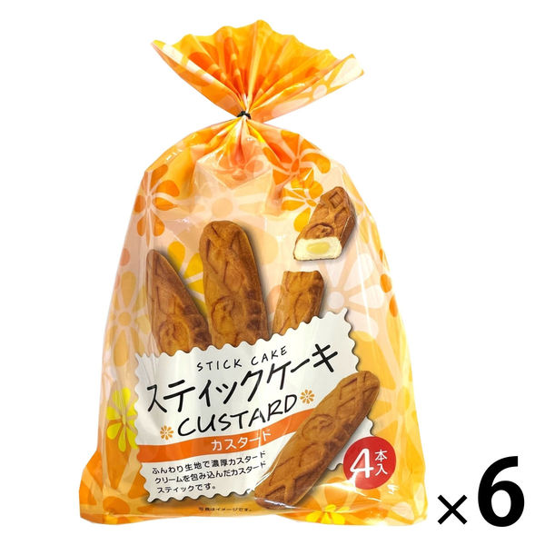 スティックケーキカスタード4本 6袋 リマ 洋菓子