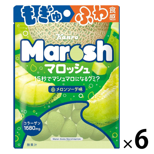 マロッシュ メロンソーダ味 46g 6袋 カンロ グミ