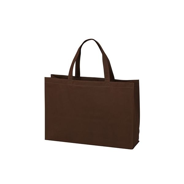 アズワン 不織布バッグ 角底中横 厚タイプ ダークブラウン 63-1291-14 1箱(100枚)（直送品）