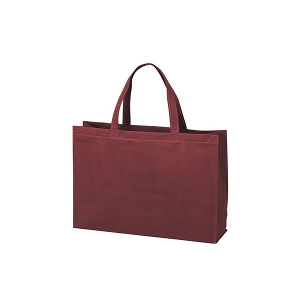 アズワン 不織布バッグ 角底中横 厚タイプ ボルドー 63-1291-15 1箱(100枚)（直送品）