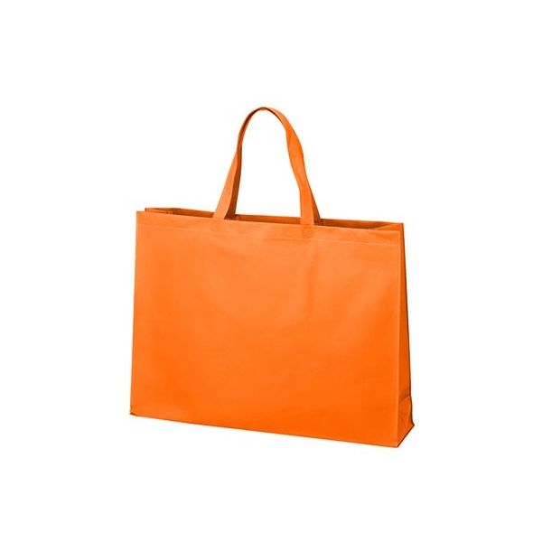 アズワン 不織布バッグ 角底 大 厚タイプ オレンジ 63-1291-25 1箱(100枚)（直送品）