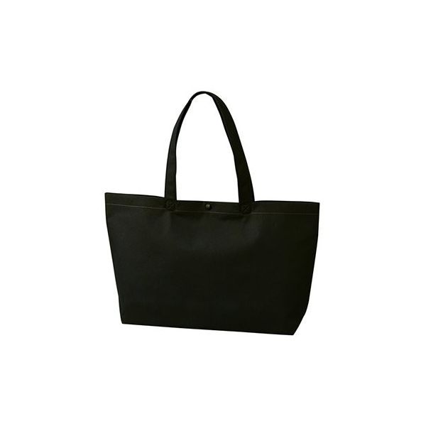 アズワン 不織布バッグ 船底ホック付きA4横 黒 63-1291-40 1箱(100枚)（直送品）