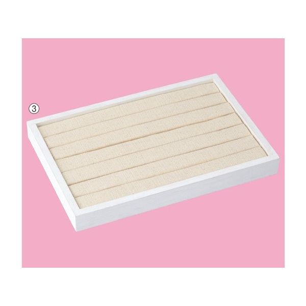 アズワン ウッドトレイ 台紙ディスプレイ台 M ホワイト 63-3374-31 1台（直送品）