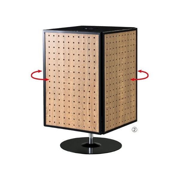 アズワン 卓上4面回転有孔パネル什器 ラスティック柄 63-3373-14 1台（直送品）