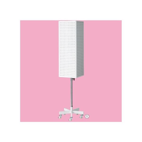 アズワン 4面回転有孔パネル什器 ホワイト 63-3373-17 1台（直送品）
