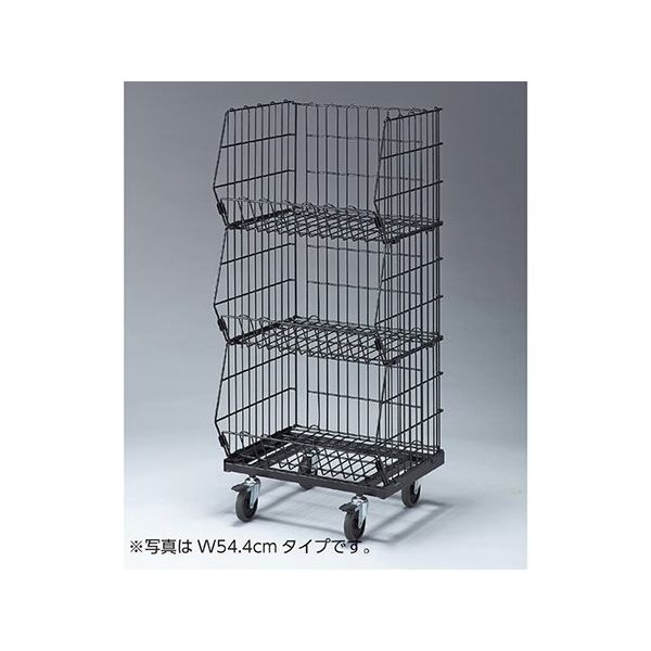 アズワン 高機能型ジャンブルバスケット 黒 3段 W86.4D46.3×H121 キャスター7.5cm 63-5728-04 1台（直送品）
