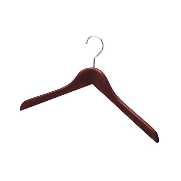アズワン 木製 ハンガー ブラウン 屈折型 W42cm 10本(肩厚1.2cm) 63-5726-23 1セット(10本)（直送品）