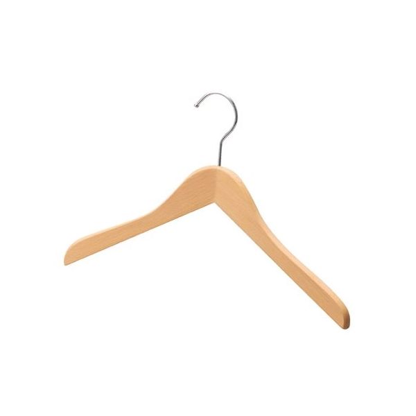 アズワン 木製 ハンガー 木地仕上 屈折型 W42cm 10本 63-5726-24 1セット(10本)（直送品）