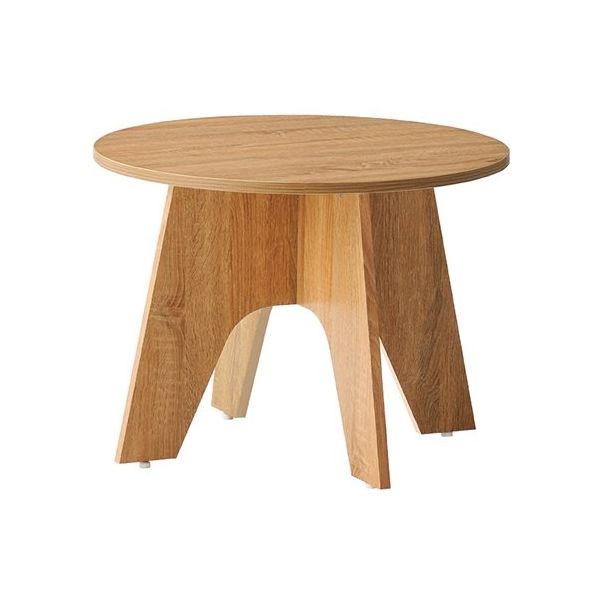 アズワン 木製ラウンドテーブル上段 φ60cm ALL低圧メラミン化粧板 63-5727-13 1台（直送品）