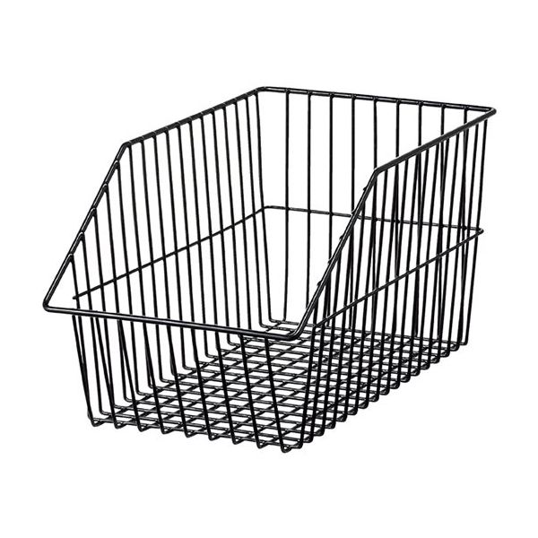 アズワン ネットカゴ W21.5cm ブラック 1個 63-5727-20（直送品）