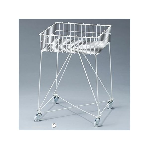 アズワン スモールバスケットワゴン W45 白脚部強化 新仕様 63-5727-55 1台（直送品）