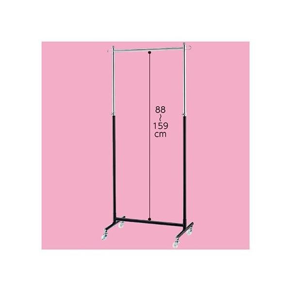 アズワン 組立式シングルハンガー 黒 W60cmタイプ 単輪キャスター新仕様 63-5728-37 1台（直送品）