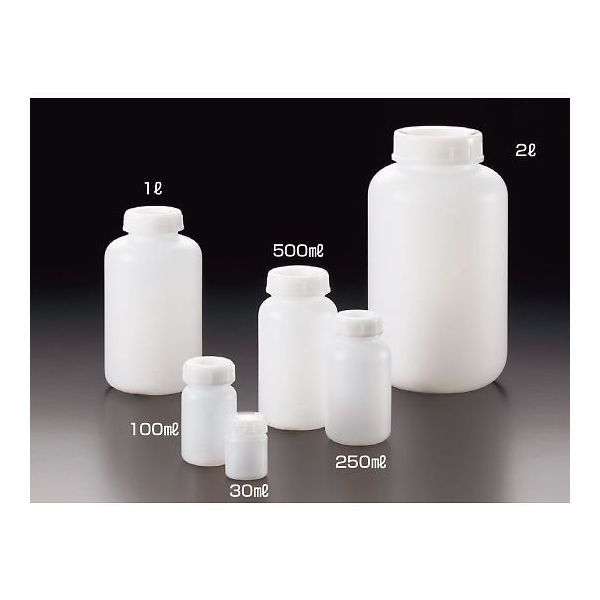 サンプラテック PE広口瓶 3L ※ケース販売(30本入) 02088c 1箱(30本) 64-3684-71（直送品）