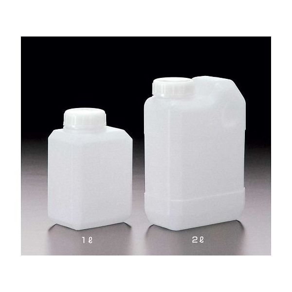 サンプラテック 角瓶C型(広口タイプ) 2L ※ケース販売(50本入) 02134c 1箱(50本) 64-3686-56（直送品）