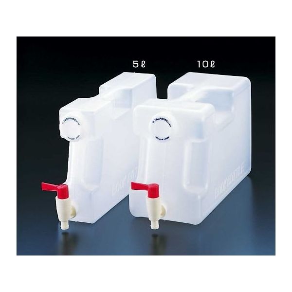 サンプラテック ブックボトルコック付 10L 透明PP 02123 1本 64-3686-75（直送品）