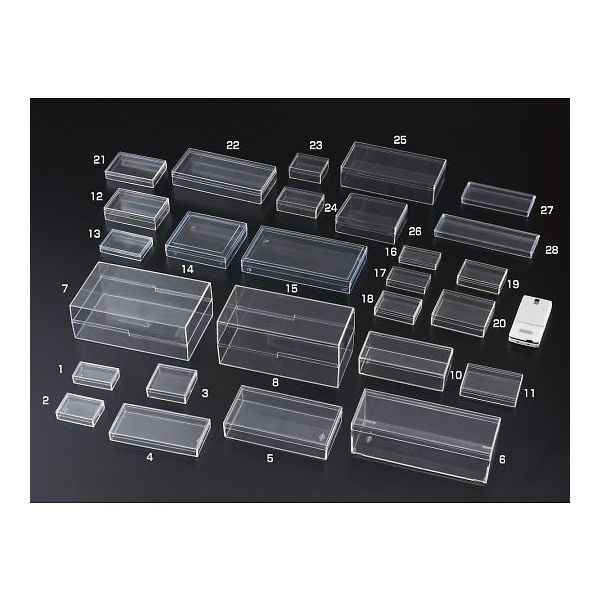 サンプラテック スチロール角型ケース No.5 (10個入) 02265 1組(10個) 64-3691-22（直送品）