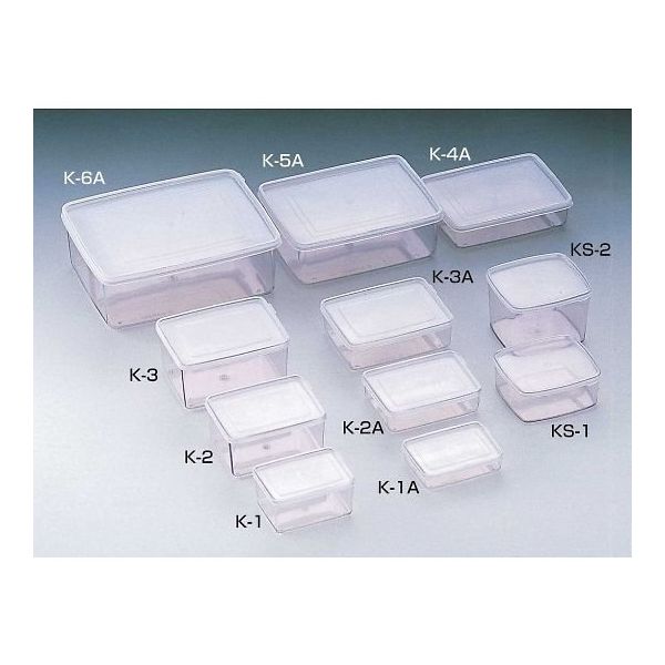 サンプラテック シール容器(角型) Kー3 (6個入) 02252 1組(6個) 64-3691-78（直送品）