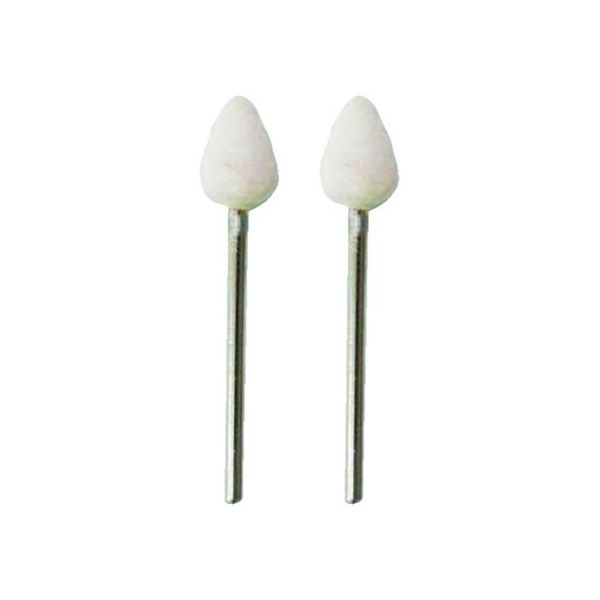 サンフレックス 軸付フェルト φ8mm径 炎型 No.J-177 1袋(2本) 62-4941-28（直送品）