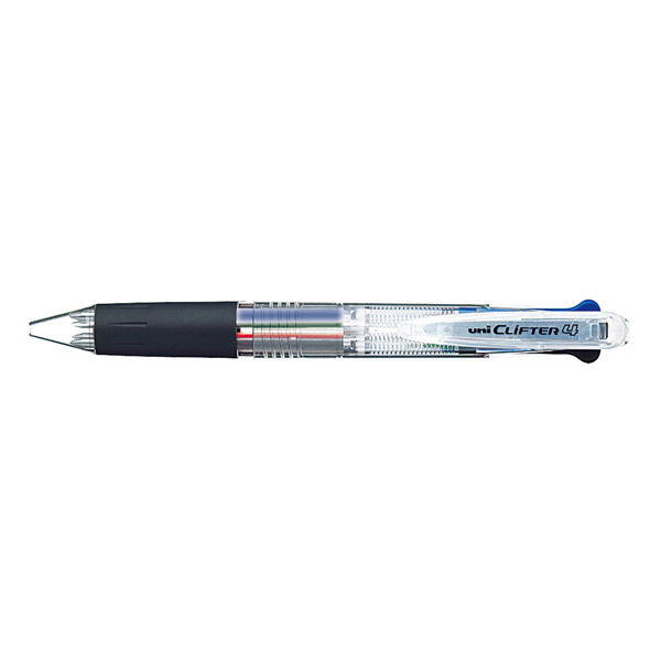 三菱鉛筆 4色 油性ボールペン クリフター 0.7mm 透明 SE4354.T 1本