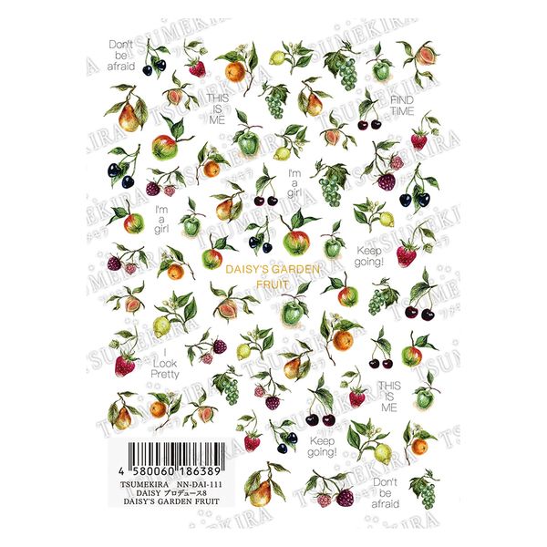 イングカワモト TSUMEKIRA(ツメキラ) ネイルシール FRUIT(ジェル専用) NN-DAI-111　3枚セット（直送品）