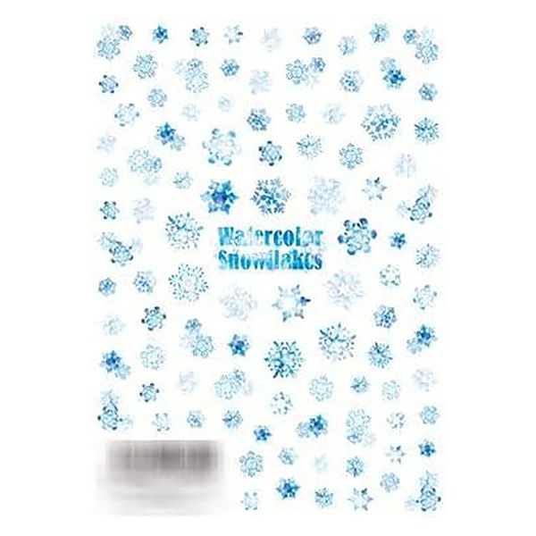 TSUMEKIRA(ツメキラ) ネイルシール 雪の結晶7 Watercolor Snowflakes NN-YUK-701 マルチカラー 1（直送品）
