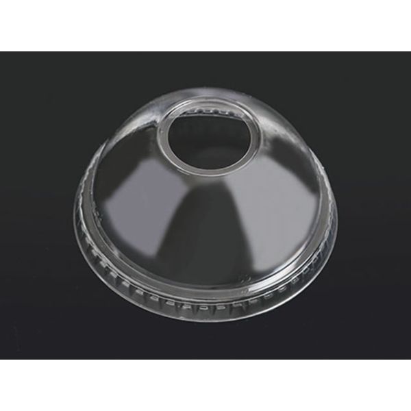 ケーピープラテック プラコップ クリアカップDY-D92 (ドーム蓋)穴開 54998 1袋(50枚)（直送品）