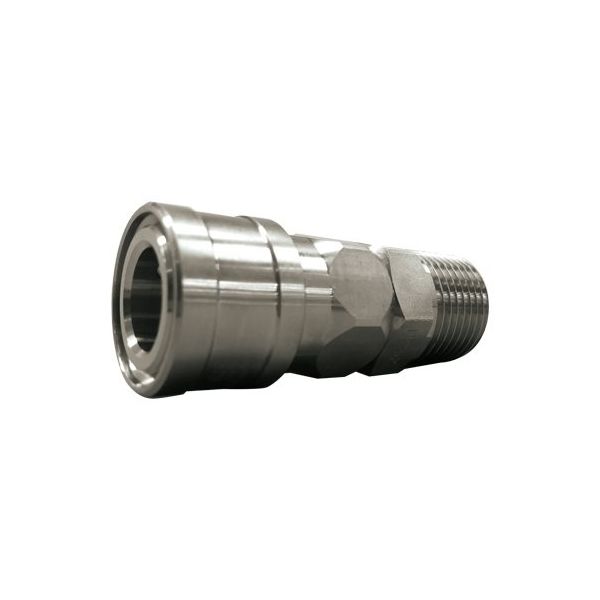 フローバル 片路開閉型クイックカップリング NL-24SM(SUS304) 1個 62-4123-36（直送品）