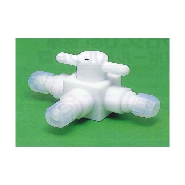 ユニバーサル USLーPTFE 3方ボールバルブC型 フッ素ゴムOリング使用 8φ 00U-154-02N 1個 62-7083-12（直送品）