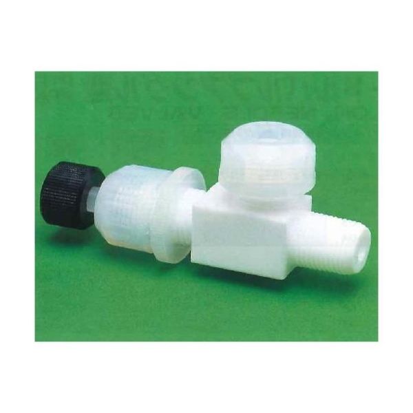 ユニバーサル USLーPTFE ニードルバルブ アングル型装置用 8φ×PT1/4 00U-195-02N 1個 62-7086-15（直送品）