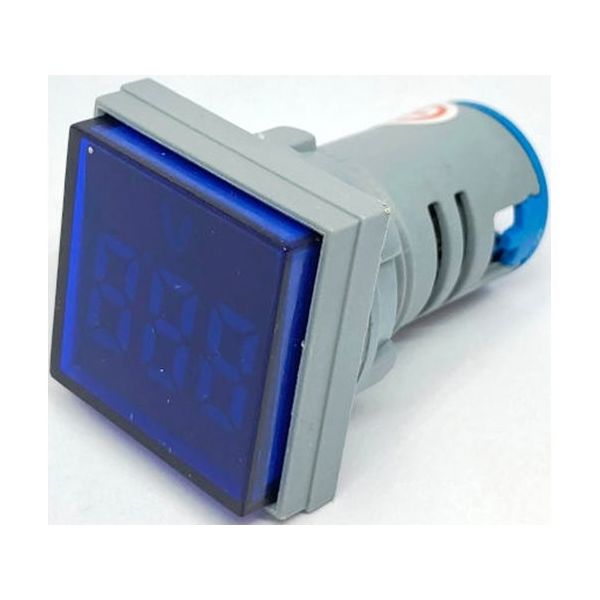 共立電子産業 DC4ー100V LEDデジタル電圧計 角型 青 65-9620-75 1個（直送品）