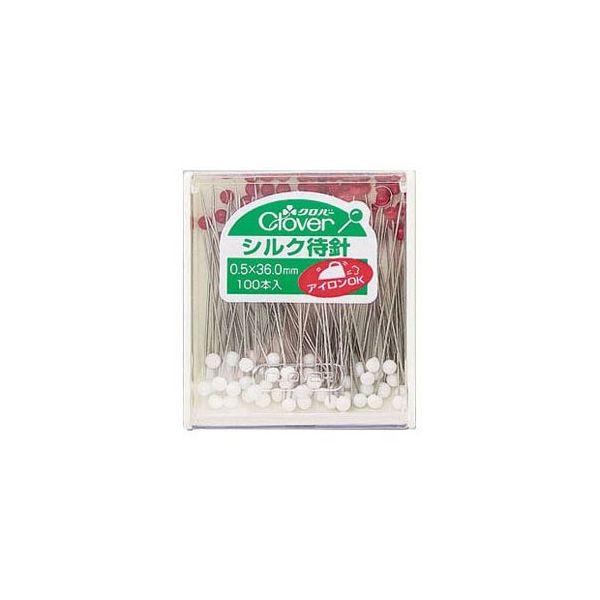 クロバー まち針 「シルク待針」 耐熱 22735 1個(100本) 62-4078-36（直送品）