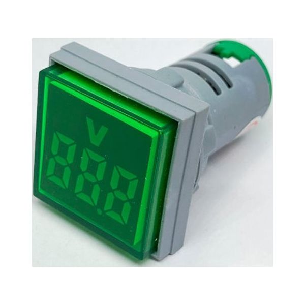 共立電子産業 DC4ー100V LEDデジタル電圧計 角型 緑 65-9620-76 1個（直送品）