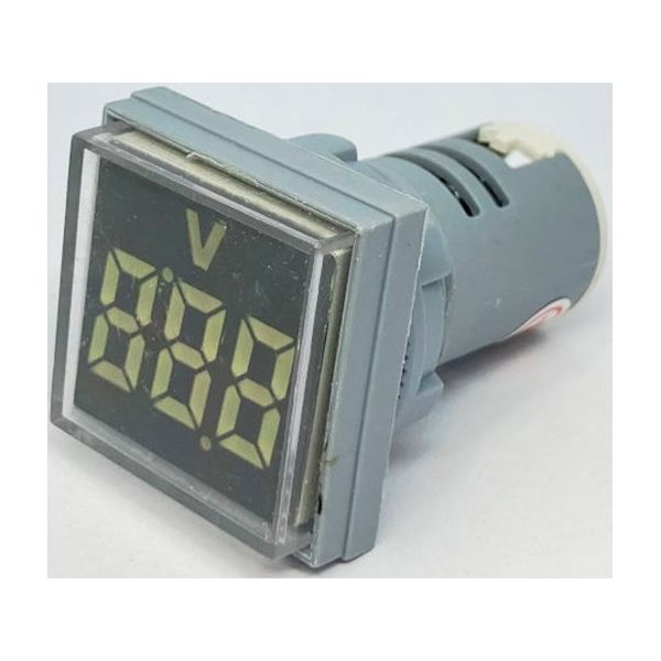 共立電子産業 DC4ー100V LEDデジタル電圧計 角型 白 65-9620-78 1個（直送品）