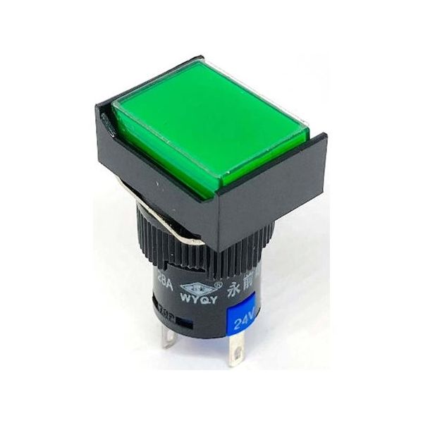 共立電子産業 照光式プッシュスイッチ 長方形 オルタネイト 緑色 24V 65-9645-03 1個（直送品） - アスクル