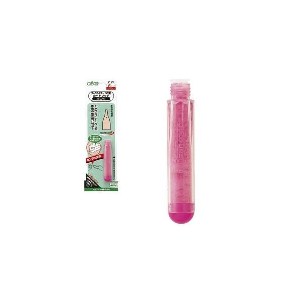 クロバー Fーチャコライナーペン型カートリッジ (ピンク) 24040 1個 62-4078-67（直送品）