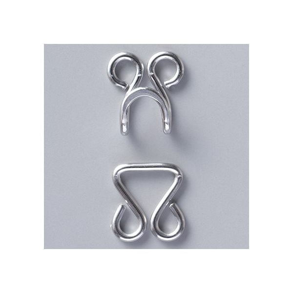 クロバー トンビホック (シルバー) 26519 1個(2組) 62-4082-20（直送品）